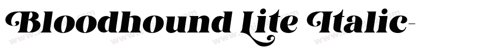 Bloodhound Lite Italic字体转换
